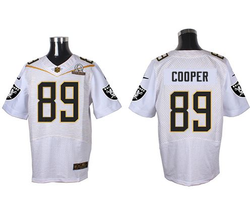 Nike Raiders #89 Amari Cooper White 2016 Pro Bowl Men's Stitched NFL Elite Jersey